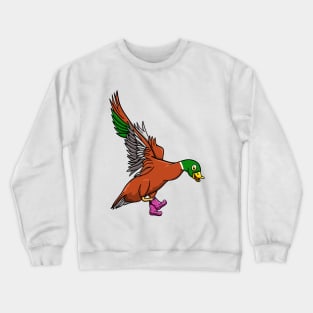 Duck Wearing boots Crewneck Sweatshirt